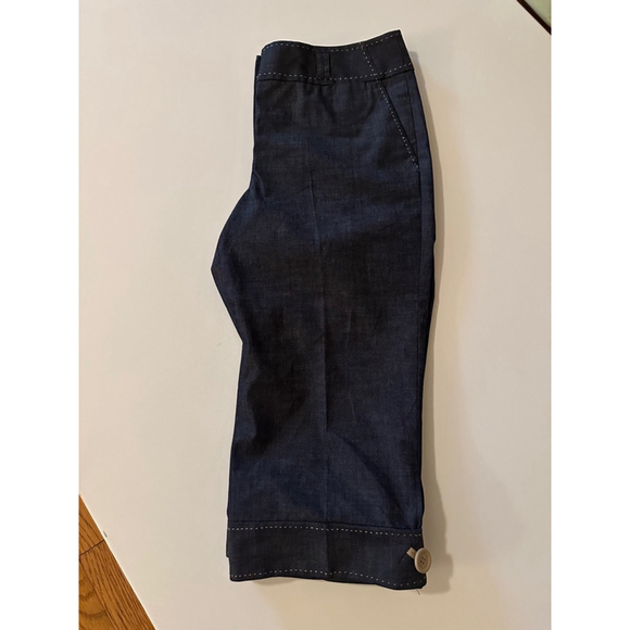 Women's Ann Taylor LOFT Capri Ann Pants Size 8 Blue - Picture 2 of 6